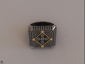 ring gothic 3d print model Modello di stampa 3D