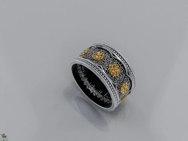 gothic ring 3d print model 3D Model .c4d .max .obj .3ds .fbx .stl .blend 