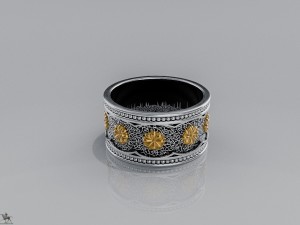 gothic ring 3d print model 3D Model