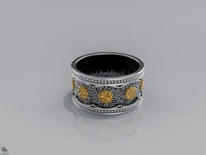 gothic ring 3d print model 3D Model