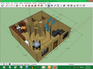 home desing townhouse ground floor include facade and internal furnitures 3D Model