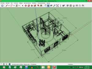 home desing townhouse ground floor include facade and internal furnitures 3D Model