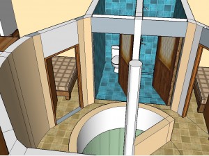 home desing townhouse upper floor include facade and internal furnitures 3D Model
