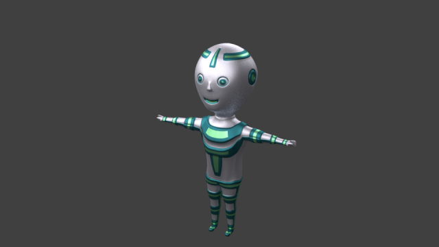 3d robot sci-fi 3D Model .c4d .max .obj .3ds .fbx .stl .blend 