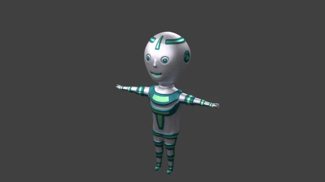 3d robot sci-fi 3D Model .c4d .max .obj .3ds .fbx .stl .blend 