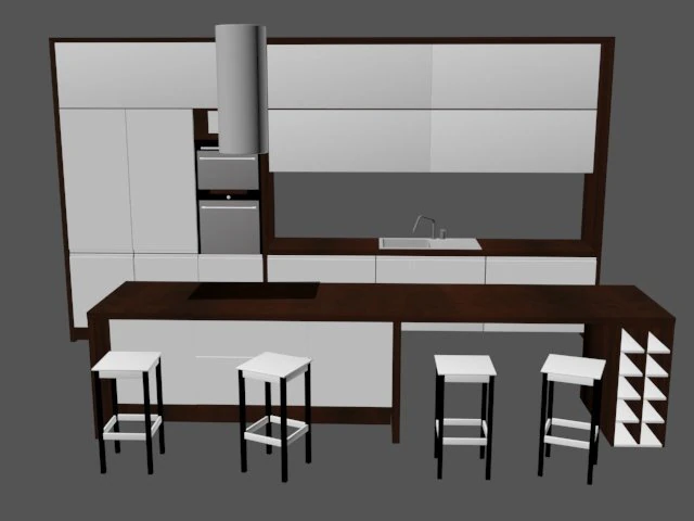 cucina Modello 3D .c4d .max .obj .3ds .fbx .stl .blend 