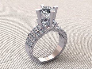 ring 6mm diamond 3D Print Model