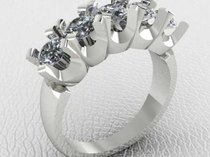 Ring 5 Diamant 4mm 3D Druckmodell