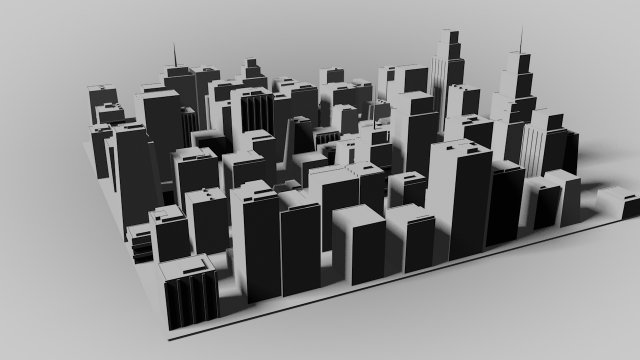 city 3D Model .c4d .max .obj .3ds .fbx .stl .blend 