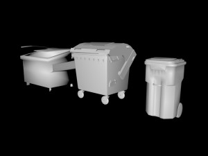 trash bins 3D-Modell