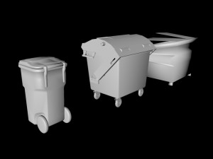 trash bins 3D-Modell