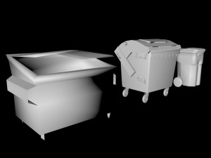 trash bins 3D-Modell