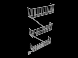 fire escape 3D Model
