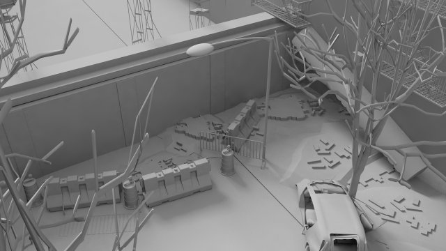 urban space 3D Model .c4d .max .obj .3ds .fbx .stl .blend 