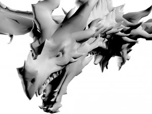 drag&oacute;n Modelo 3D