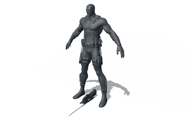 deadpool Modelo 3D .c4d .max .obj .3ds .fbx .stl .blend 