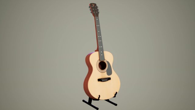 Guitar Model 3D .c4d .max .obj .3ds .fbx .stl .blend 