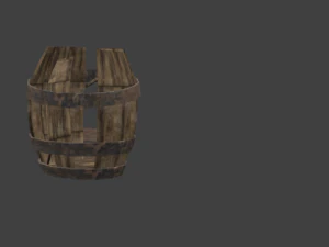 pack with five barris 3D Model
