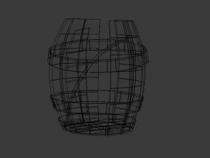pack with five barris 3D Model