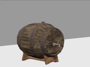 pack with five barris 3D Model