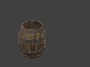 pack with five barris 3D Model