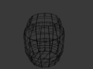 pack with five barris 3D Model