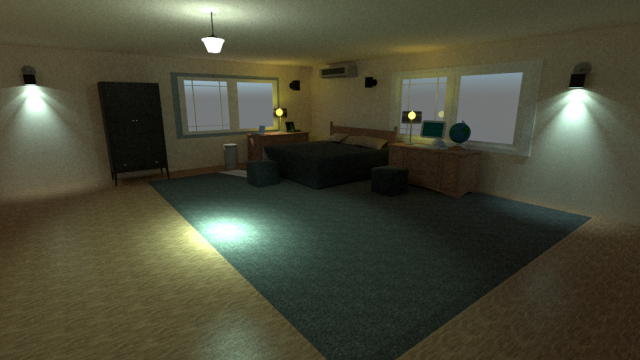 dormitorio de estudios 3D मॉडल .c4d .max .obj .3ds .fbx .stl .blend