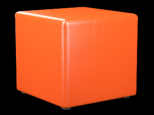 4 leather poufs with 10 colors 3D Model
