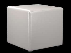 4 leather poufs with 10 colors 3D Model