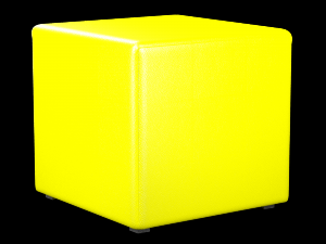 4 leather poufs with 10 colors 3D Model