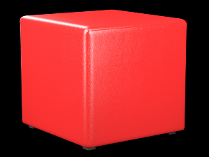 4 leather poufs with 10 colors 3D Model