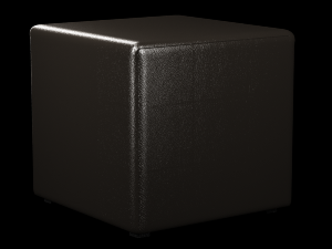 4 leather poufs with 10 colors 3D Model