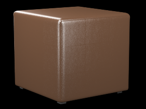 4 leather poufs with 10 colors 3D Model
