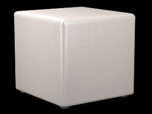 4 leather poufs with 10 colors 3D Model