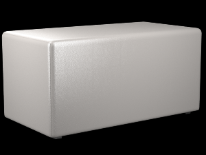 4 leather poufs with 10 colors 3D Model