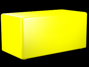4 leather poufs with 10 colors 3D Model