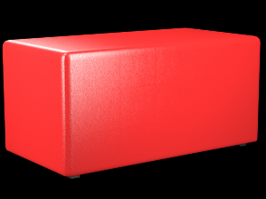 4 leather poufs with 10 colors 3D Model