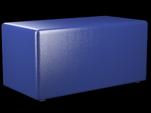 4 leather poufs with 10 colors 3D Model
