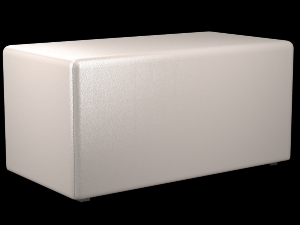 4 leather poufs with 10 colors 3D Model