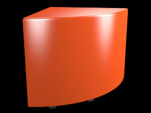 4 leather poufs with 10 colors 3D Model