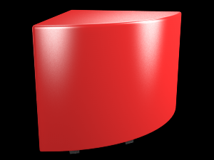 4 leather poufs with 10 colors 3D Model