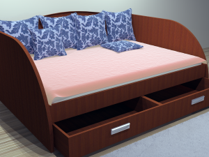 bed study sofa sofas plus in 3 color variations 3D Model