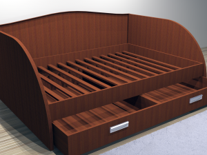 bed study sofa sofas plus in 3 color variations 3D Model