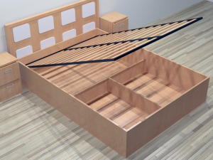 combo bed 2 - 2 color options Model 3D
