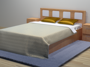 combo bed 2 - 2 color options Model 3D