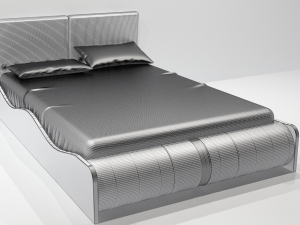 the bed of lucca - 2 color options 3D Model