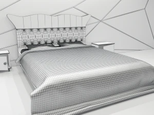 bedroom group lady 3D Model