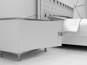 bedroom group lady Modello 3D