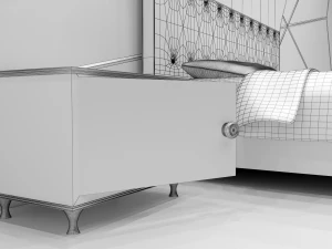 bedroom group lady 3D Model