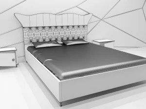 bedroom group lady 3D Model